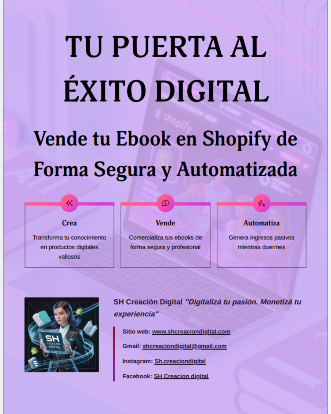 Tu Puerta Al Éxito Digital-Vende tu Ebook en Shopify de Forma Segura y Automatizada