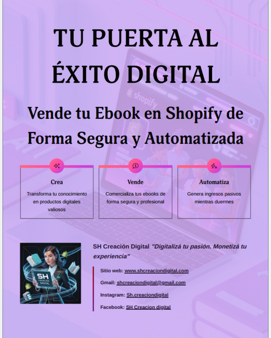 Tu Puerta Al Éxito Digital-Vende tu Ebook en Shopify de Forma Segura y Automatizada